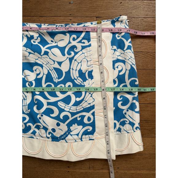 Lilly Pulitzer Blue & White Alligator Print Skirt Skort - Picture 7 of 11
